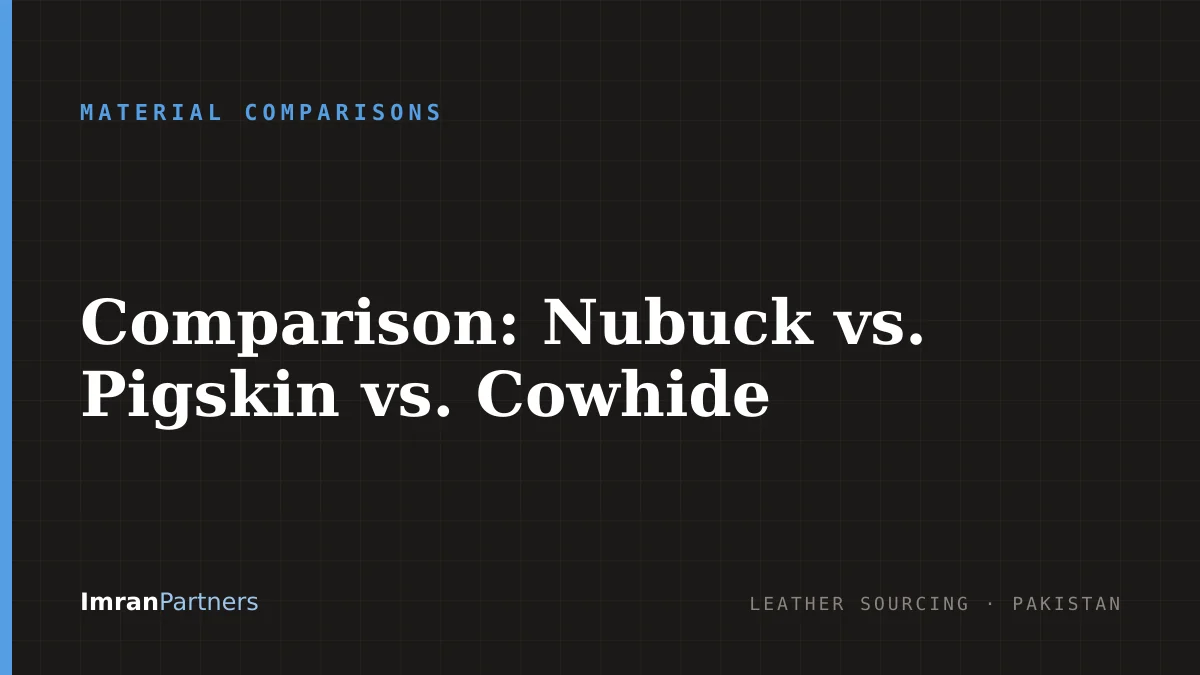 Comparison: Nubuck vs. Pigskin vs. Cowhide