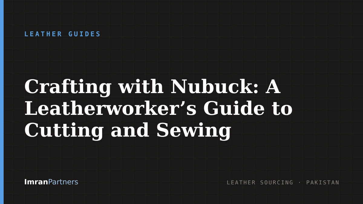 Crafting with Nubuck: A Leatherworker’s Guide to Cutting and Sewing