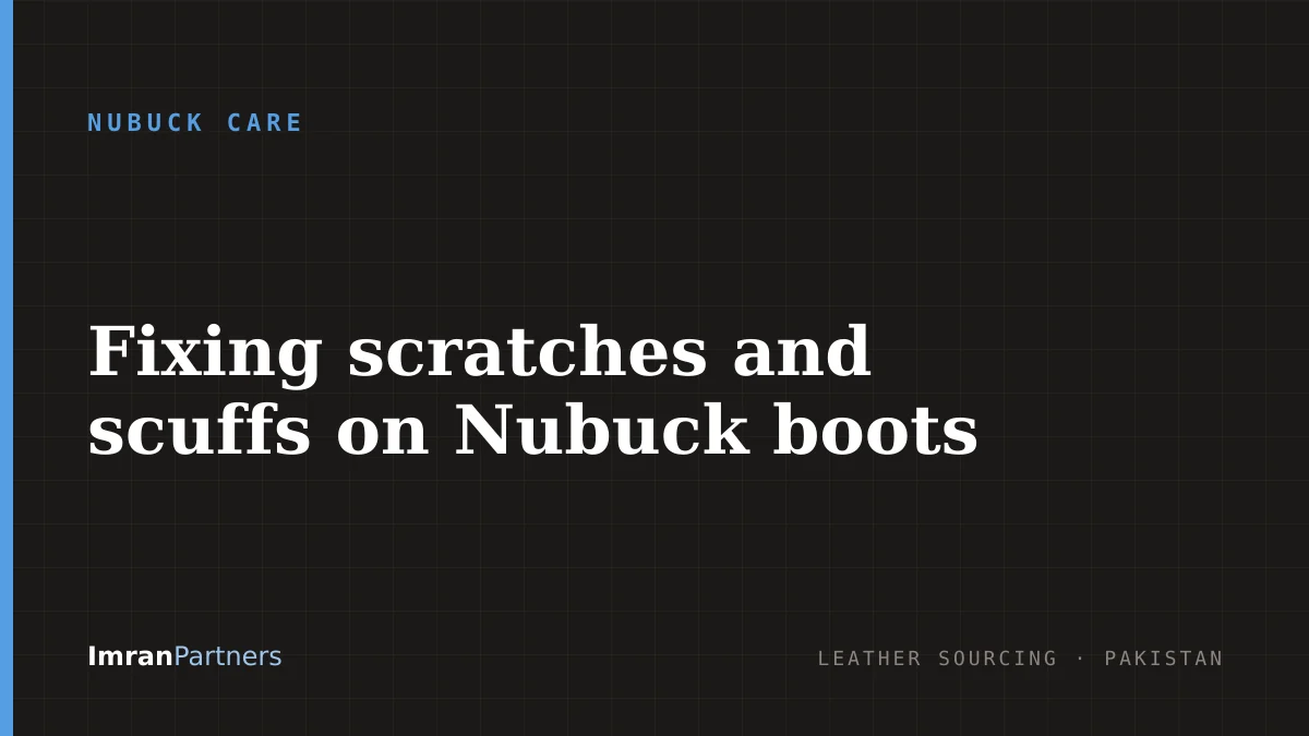 Fixing scratches and scuffs on Nubuck boots