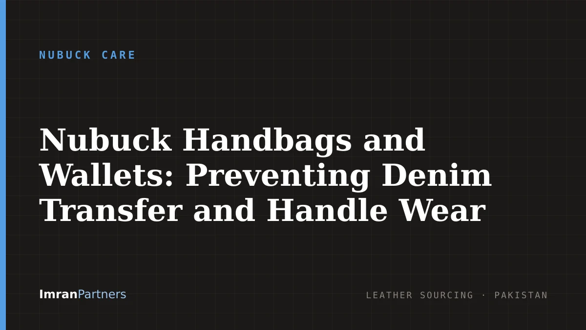 Nubuck Handbags and Wallets: Preventing Denim Transfer and Handle Wear