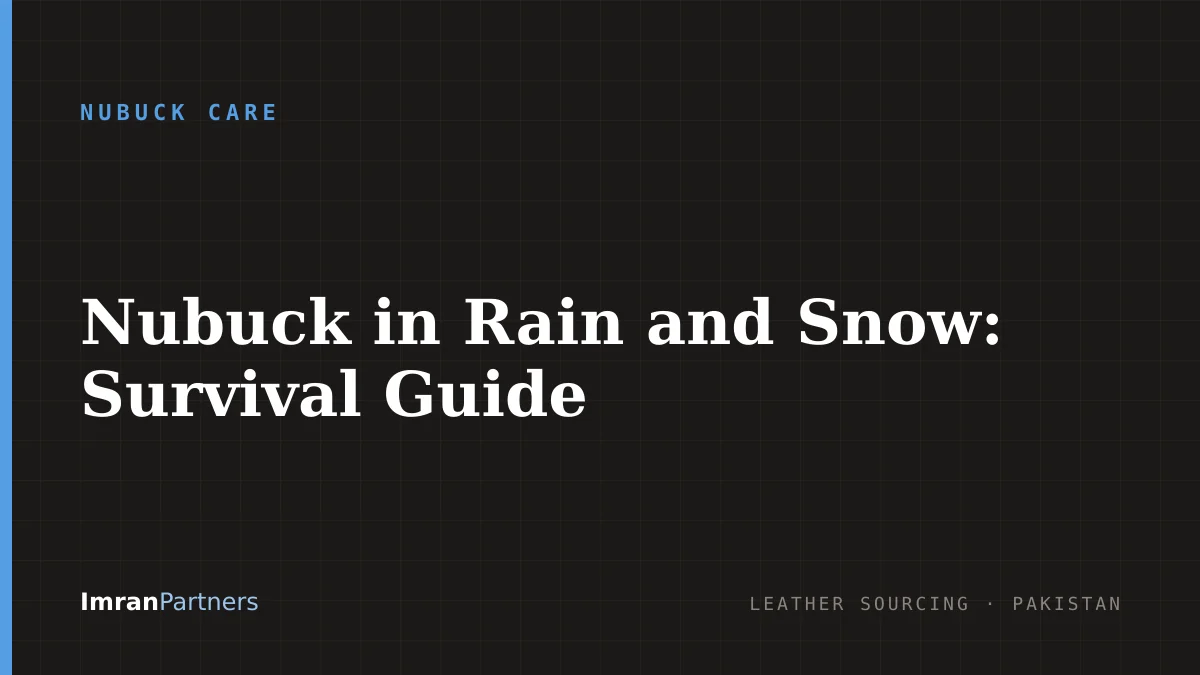 Nubuck in Rain and Snow: Survival Guide