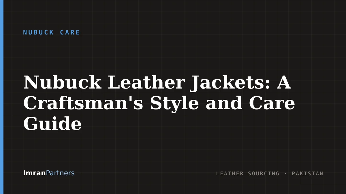 Nubuck Leather Jackets: A Craftsman's Style and Care Guide