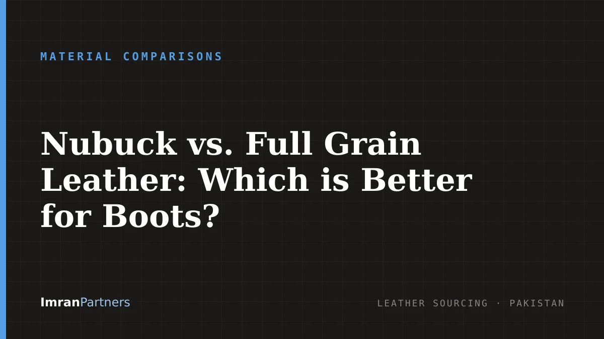Nubuck vs. Full Grain Leather: Which is Better for Boots?