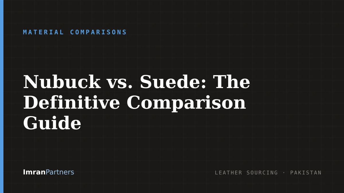 Nubuck vs. Suede: The Definitive Comparison Guide