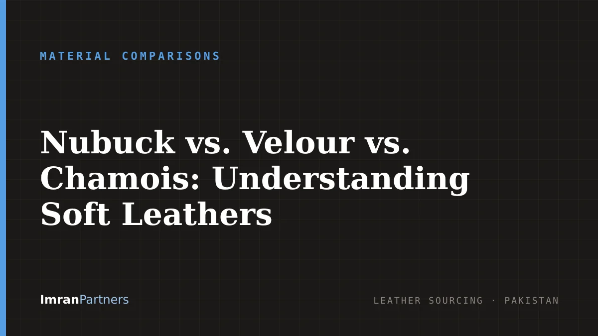 Nubuck vs. Velour vs. Chamois: Understanding Soft Leathers