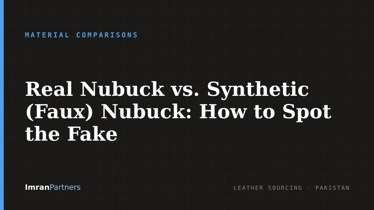Real Nubuck vs. Synthetic (Faux) Nubuck: How to Spot the Fake