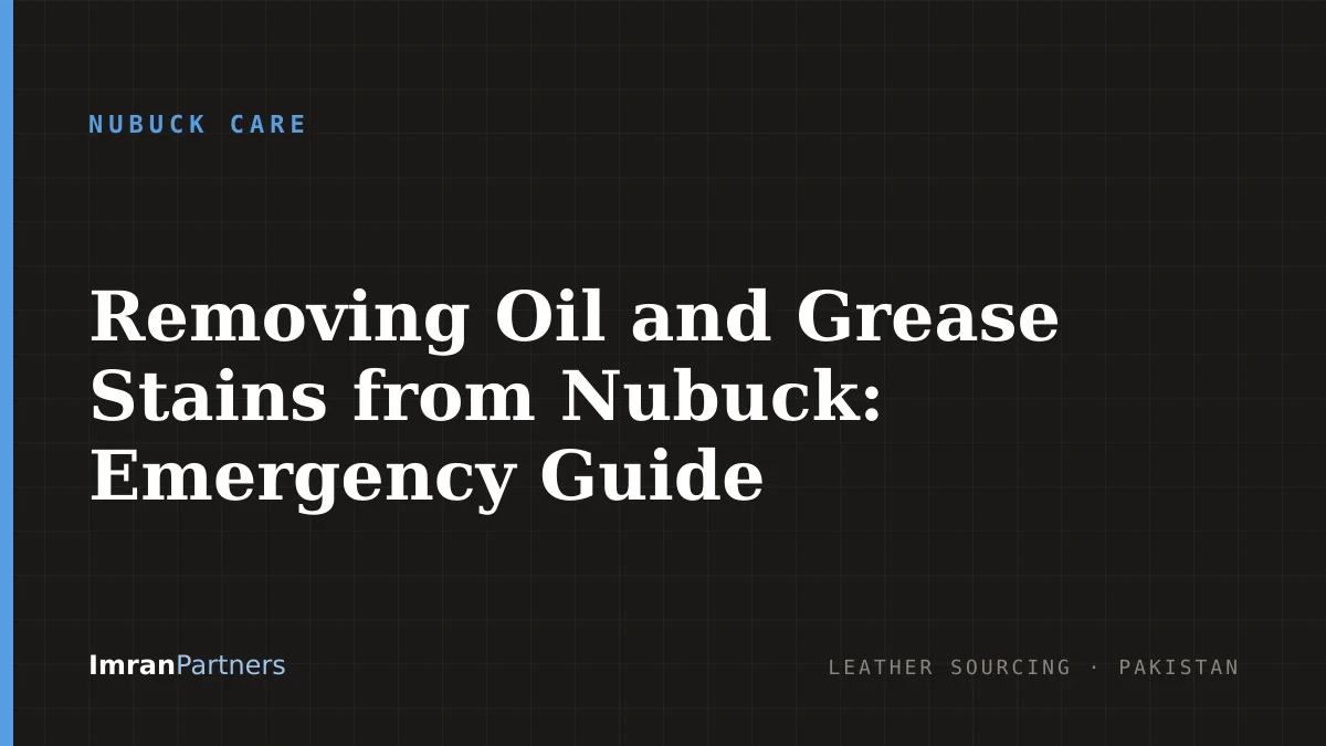 Removing Oil and Grease Stains from Nubuck: Emergency Guide