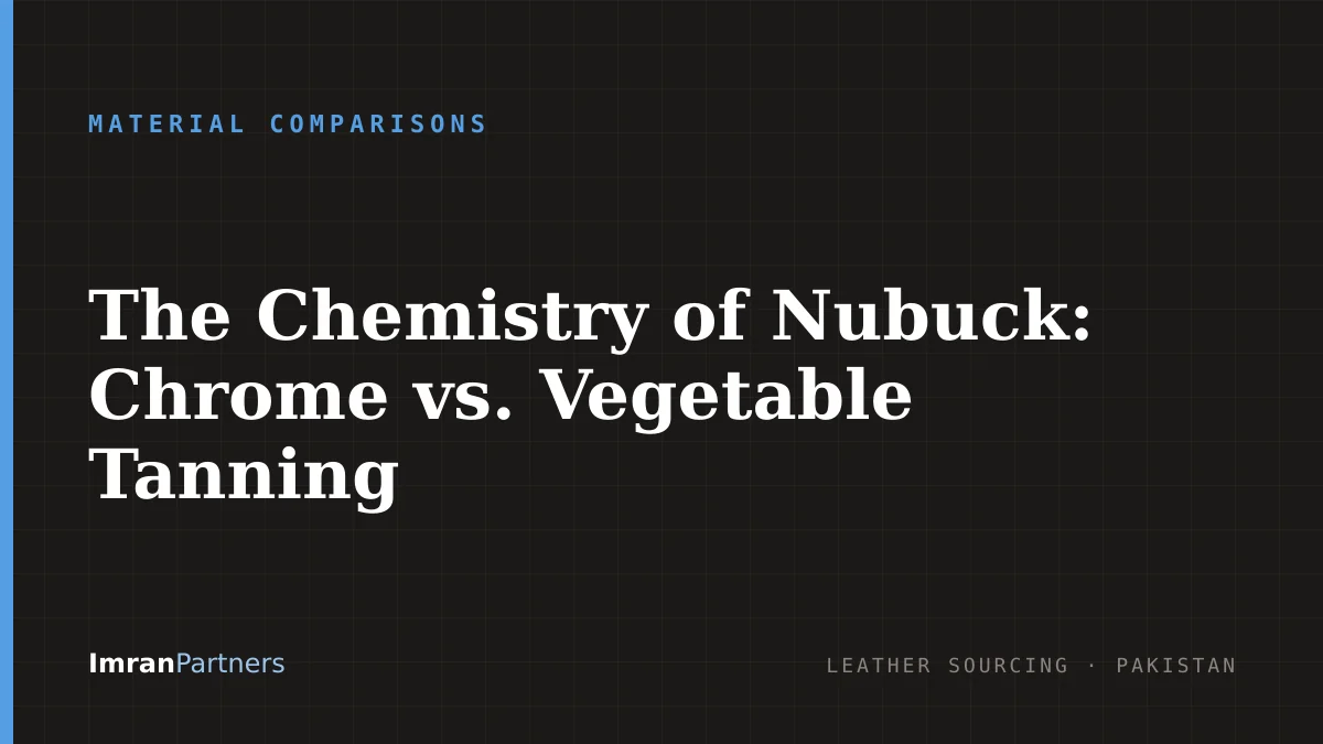 The Chemistry of Nubuck: Chrome vs. Vegetable Tanning