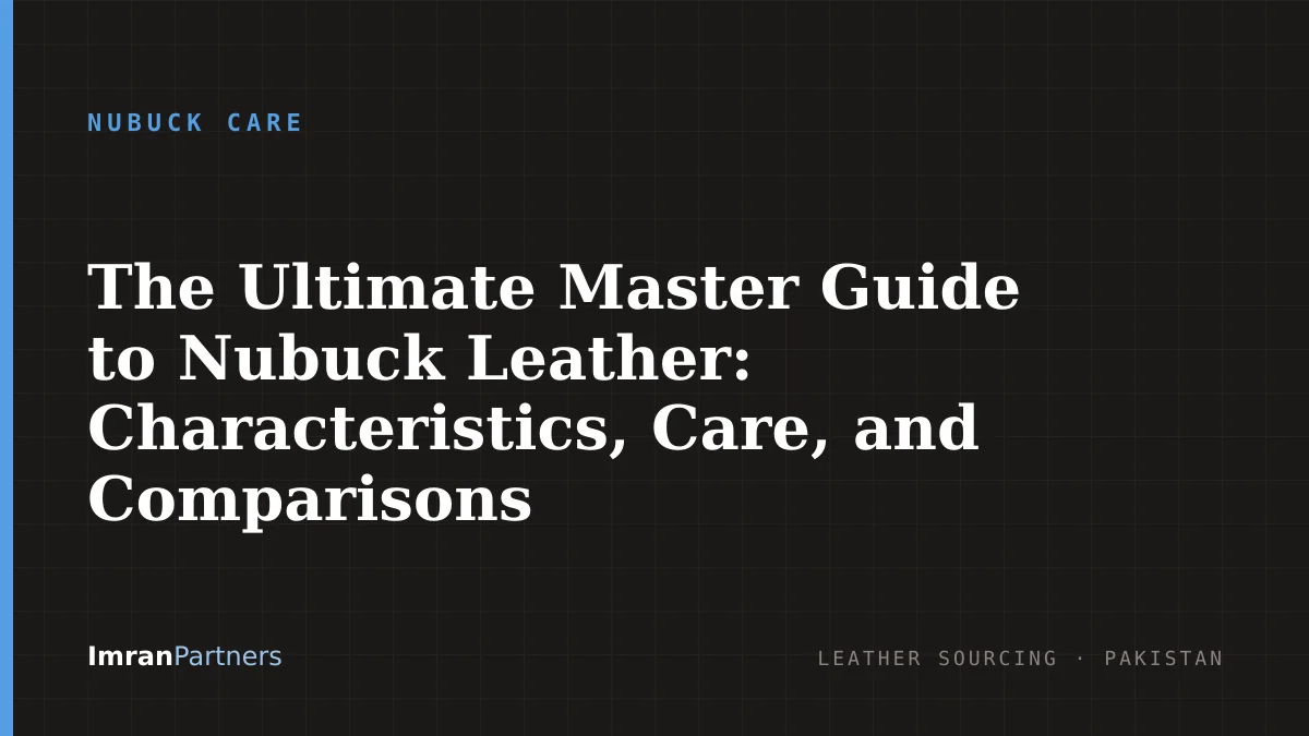 The Ultimate Master Guide to Nubuck Leather: Characteristics, Care, and Comparisons