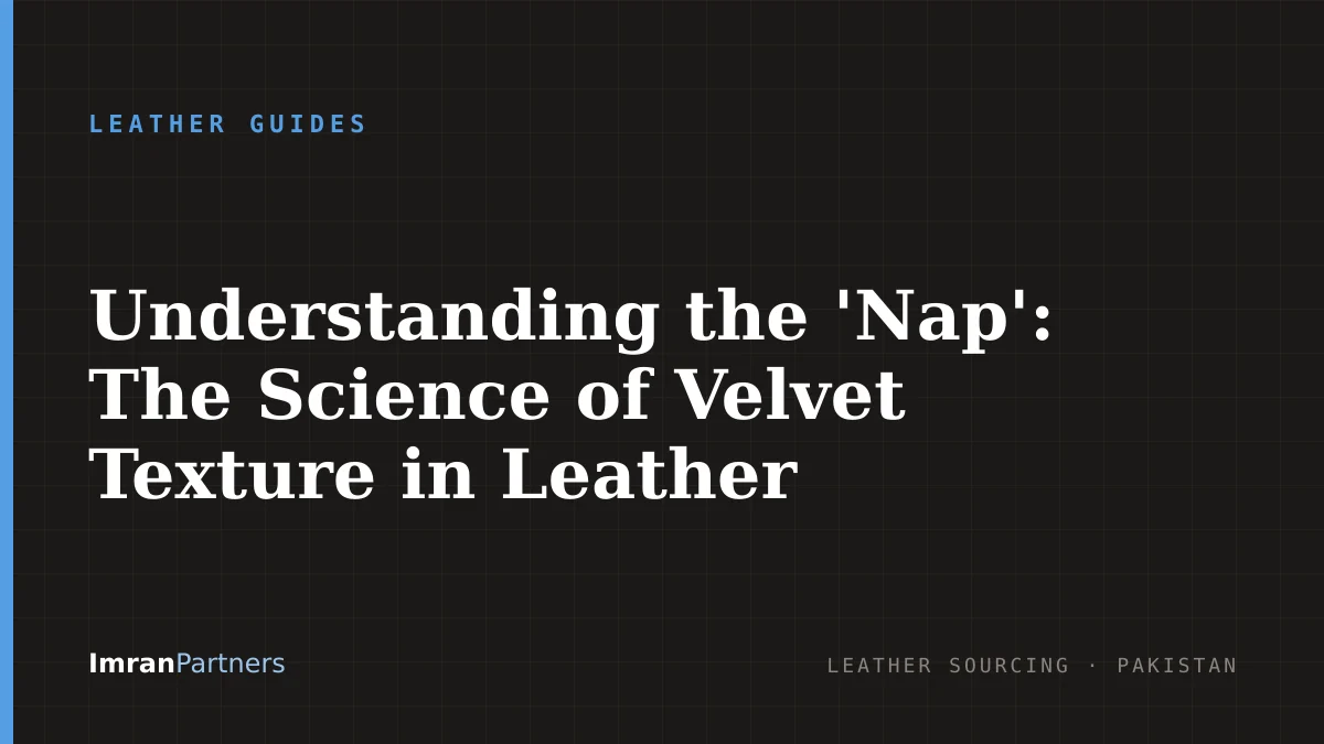Understanding the 'Nap': The Science of Velvet Texture in Leather